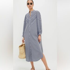 Tuckernuck Blue and White Gingham Midi Dress